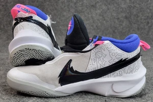 Scarpe Nike Space Jam x Team Hustle giovanili 5 bianche basket casual swoosh - Foto 1 di 11