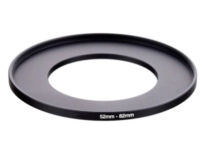 52-82mm Metal Step Up Ring Lens Adapter 52 Male to 82 Female Thread – UK STOCK - Image 1 of 3