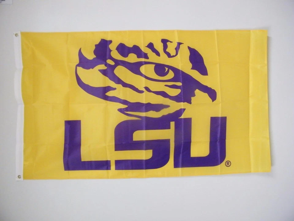 NUEVO Bandera Amarilla Bandera 3'x5' Universidad Estatal de Louisiana LSU Tigers Foto 1 de 1