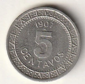 Mexico 1907 5 Centavos HIgh Grade LOOK RARE - Picture 1 of 2