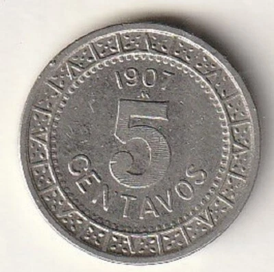 Mexico 1907 5 Centavos HIgh Grade LOOK RARE - Image 1 of 2