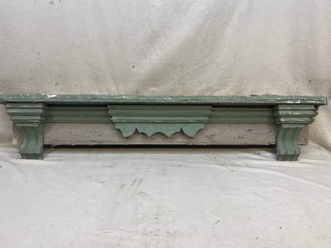 1880's Antique DOOR PEDIMENT Lintel Header VICTORIAN Style CORBELS And Crown Cover