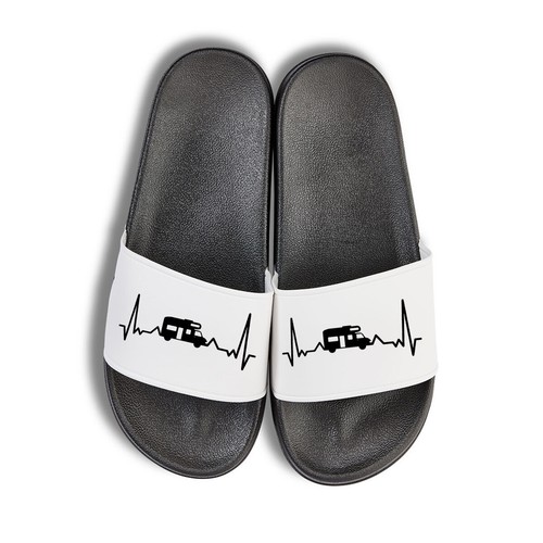 VANS Van Youth Designz Heartbeat Unisex Stampa Logo Badelatschen Frase Divertente Campeggio