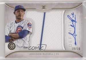 2018 Topps Definitive Collection Relic /30 Addison Russell #ARC-ARU Auto