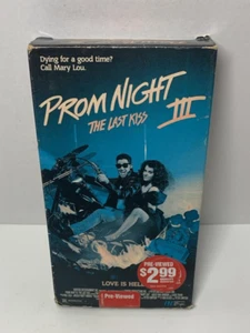 Prom Night III 3 VHS The Last Kiss Rare Classic Horror Scary Movie Cult Tested - Imagen 1 de 4