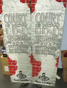 FOOT LOCKER Basketball Banners 1990's Used Excellent Cond "Court is now in..." - Picture 1 of 5