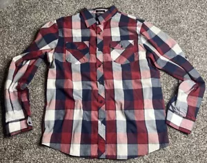Eighty Eight Herren Hemd XL Blau Langarm Bunt Baumwolle Poly Mischung Knopfleiste - Bild 1 von 4