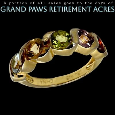 VICTORIA TOWNSEND Amethyst Garnet Ring Size 5 - VTG Sterling Silver - - Image 1 of 4