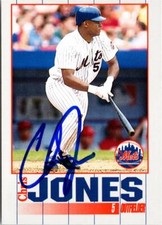 Chris Jones autographed baseball card (New York Mets) 1995 Kahns #5