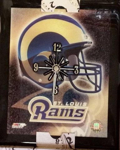 NFL St. Louis Rams - 10" x 12" Helmet Clock, New Cover