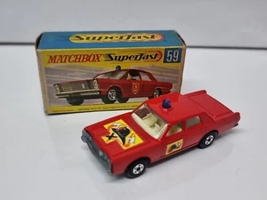 MATCHBOX LESNEY SUPERFAST No 59 MERCURY FIRE CHIEF CAR . - Bild 1 von 14
