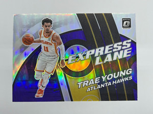 2021-22 Donruss Optic Trae Young Express Lane Purple Prizm #5