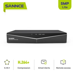 Grabadora de video CCTV DVR SANNCE HD 5MP 5 EN 1 8 CANALES para sistema de cámara de seguridad remoto - Imagen 1 de 9