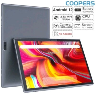 Coopers ZB10 10.1 Inch Android 12 Tablet, RK3326S 4-Core 1.6Ghz/2GB RAM 32GB ROM