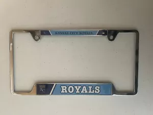 Kansas City Royals Chrome Metal License Plate Frame With Crown By WINCRAFT NEW - Picture 1 of 2
