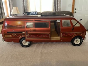 Vintage 1970's Tonka Large Custom Van With Pull & Slide Door & Opening Tail Gate - Picture 1 of 15