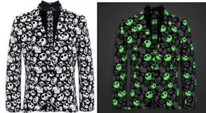 Disney Nightmare Before Christmas Glow in The Dark L/XL Suit Jacket Blazer Nwt