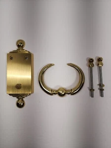 Heavy Brass Plated Pillar Door Knocker, Replica of Italian made Valli & Colombo. - Picture 1 of 12