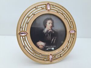 3.5 by 3.5 Round Pink Gems Enchante' Picture Frame.