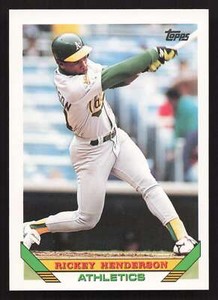 Rickey Henderson 1993 Topps #750 Athletics a {0519