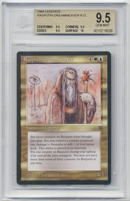 Graded Rasputin Dreamweaver BGS Beckett 9.5 GEM MINT QUAD+ Legends MTG Magic EDH - Image 1 of 2