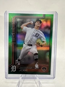Jackson Jobe RC Green Rainbow Foil /99🔥2025 Topps Series 2 🔥Detroit Tigers 490 - Picture 1 of 2