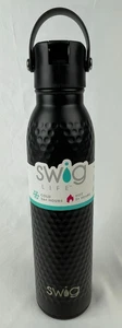 Swig Life 20 Oz Wasserflasche Flip and Sip Deckel Neu! SCHWARZ - Bild 1 von 4