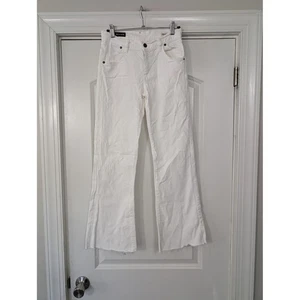 Citizens of Humanity High Rise Wide Leg Crop White Denim Jeans - Size 25 flaw* - Picture 1 of 11