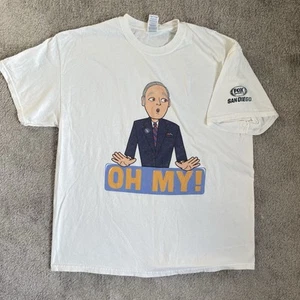 VIntage San Diego Padres Game Announcer Dick Enberg "Oh My" T-Shirt XL - Picture 1 of 4