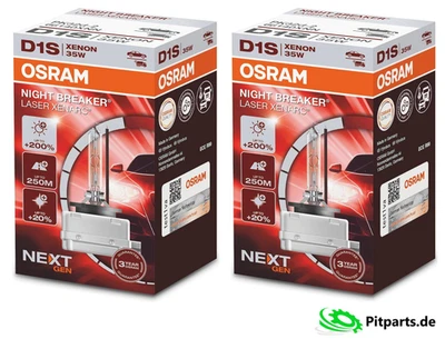 2x D1S OSRAM XENARC® NIGHT BREAKER® LASER +200% Doppelpack 35W XENON Brenner