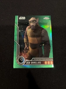 2023 Topps Chrome Star Wars Green Refractor /99 #33 Zeb Orrelios - Picture 1 of 4