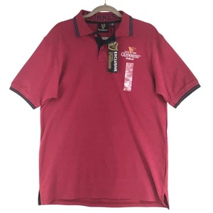 Guinness Herren Gr. M Hemd Polo Pique Classic Storehouse Exclusive Burgund NEU - Bild 1 von 18
