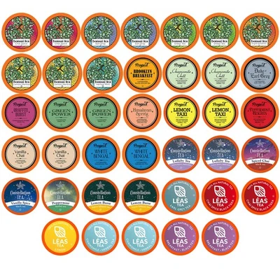 Paquete de variedad de muestreador de té surtido Two Rivers para cerveceros K-cup, 40 unidades Foto 1 de 4