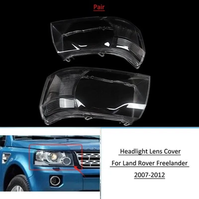 For Land Rover Freelander 2 2007-2012 Headlight Headlamp Clear Lens Cover Pair - Image 1 of 4