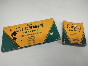 Crayola crayons NO. 241 & 242 Used Not Complete Different Brilliant Colors - Picture 1 of 5