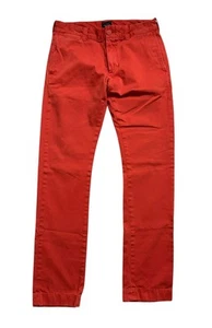 J.CREW Pants Mens Size 29x32 Bright Orange 484 Slim Fit Sun Faded Chino Preppy - Picture 1 of 11