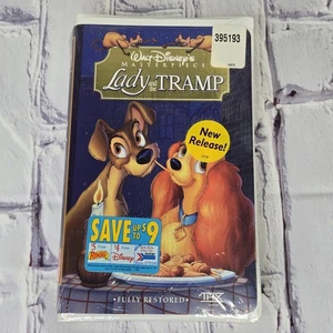 Lady and the Tramp Disney VHS Walt Disney's Masterpiece Factory SEALED Rated G - Imagen 1 de 6
