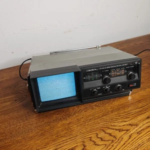 Vintage TV Crown Tragbares S/W TV Radio VHF/MW/LW, 5TV-65R - Bild 1 von 21