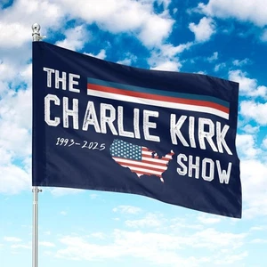 Charlie Kirk Flagge Wendepunkt USA RIP Charlie Kirk Flag Stand Against Violence - Bild 1 von 2