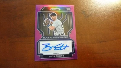 2022 PANINI #RA-ZS ZACK SHORT # 18/50 PRIZM  PURPLE  BASEBALL CARD - Image 1 of 4