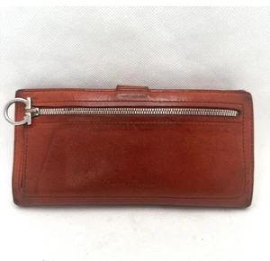 Salvatore Ferragamo Geldbörse Damen Leder Italien Druckknopf Münzbörse Organizer - Bild 1 von 18