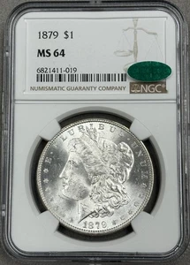 1879 Morgan Silver Dollar NGC MS64 CAC - Picture 1 of 2