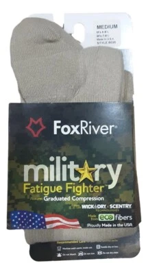 Fox RIver Military Fatigue Fighter Compression Boot Socks Sand Medium 6036 - Image 1 of 3