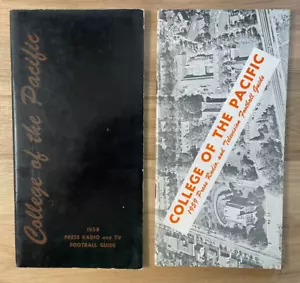 Lot (2) 1958-1959 COLLEGE OF THE PACIFIC College Football Media Guides - Picture 1 of 6