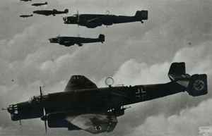 RPPC WWII Luftwaffe Flugzeuge Bomber Deutschland Postkarte - Bild 1 von 3