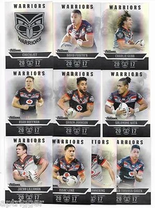 2017 NRL Traders Pearl Parallel Special WARRIORS Team Set - Picture 1 of 1