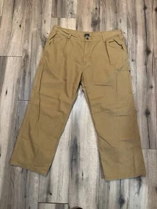 Mens Faded Glory Khaki Cargo Carpenters Pants 40X30 100% Cotton Casual Wear - Picture 1 of 7