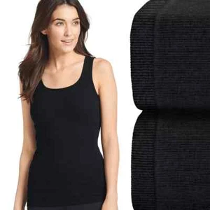 Jockey L58515 Womens Black 2-Pack Tank Set Size Large - Picture 1 of 2