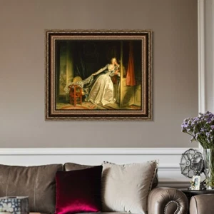 Arte enmarcado en lona estampado Giclee El beso robado de Jean Honore Fragonard Arte de pared - Imagen 1 de 9