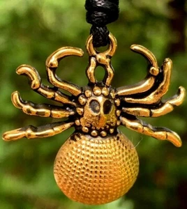Nuevo collar colgante de latón hecho a mano araña joyería - Imagen 1 de 2